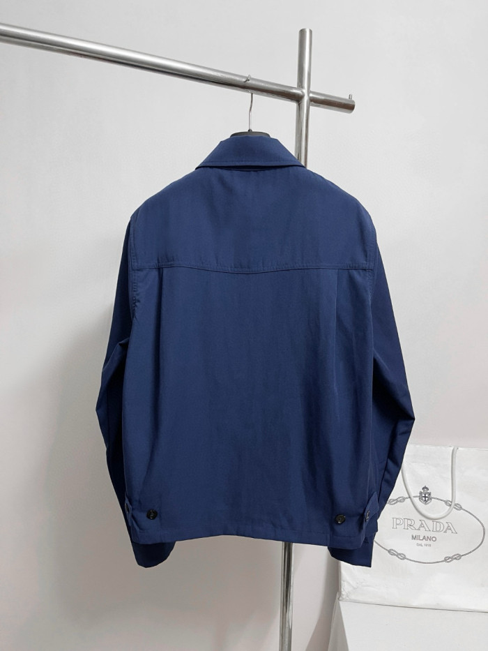 NIGO Prada Men's Spring/Fall Casual Fashion Solid Color Logo Collar Zipper Cotton Blend Long Sleeve Short Jacket #nigo78559