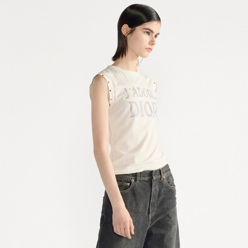 NIGO Dior Women's Summer Fashion Casual Solid Color Cotton Letter Sleeveless Tank Top Vest #nigo78537