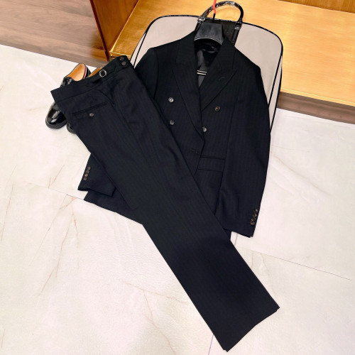 NIGO Louis Vuitton Men's Fall And Winter Business High-end Tide Wool Double-breasted Blazer Top Wedding Suit Casual Pants Black Suit Set Ngvp #nigo2443
