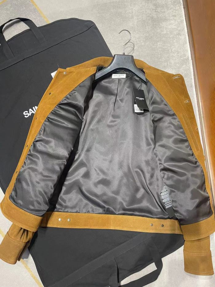 NIGO SAINT LAURENT  Suede Lapel Button Jacket Coat #nigo95154