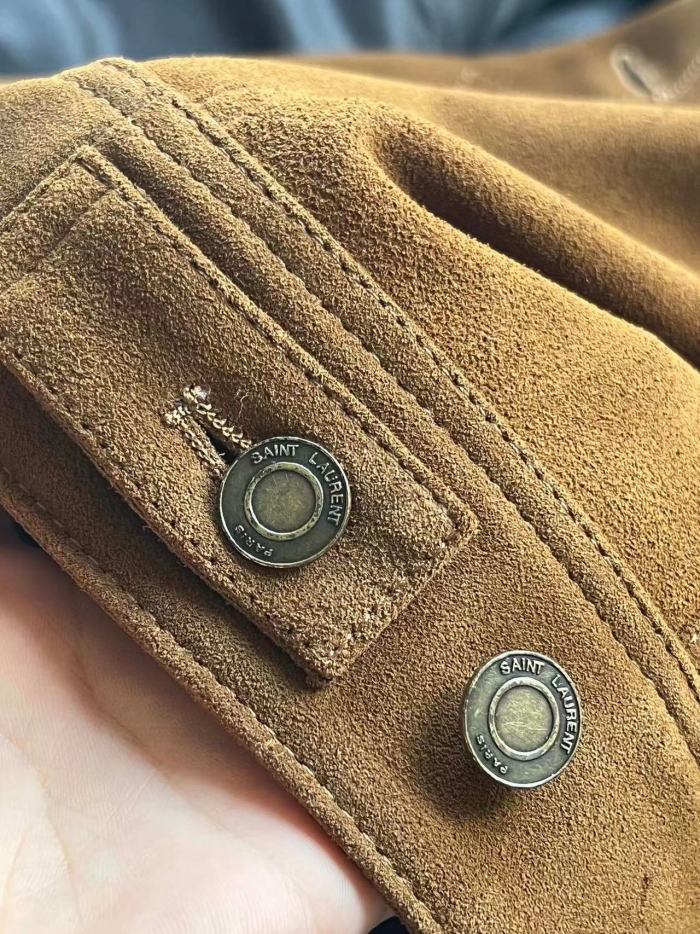 NIGO SAINT LAURENT  Suede Lapel Button Jacket Coat #nigo95154