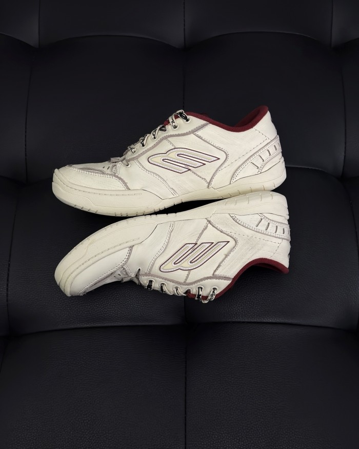 NIGO Balenciaga Hamptons Worn-Out Men's and Women's Solid Color Cowhide Leather and Polyester Low-Top Lace-Up Sneakers Shoes #nigo77981