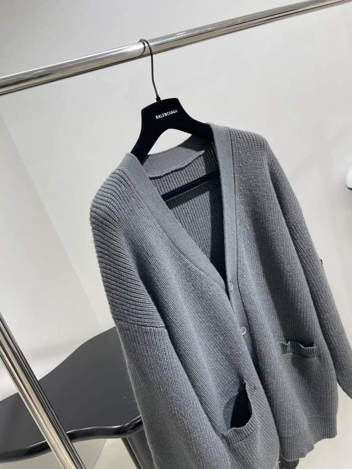 NIGO Balenciaga Men's And Women's Spring/fall Fashion Casual V-neck Single Button Wool Knit Cardigan #nigo78622
