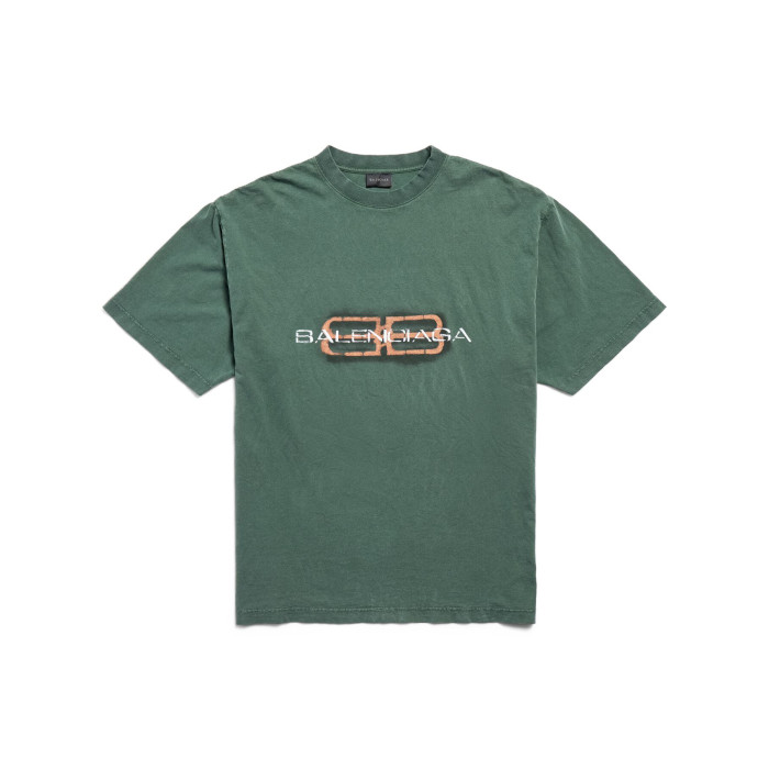 NIGO Balenciaga BB ICON STENCIL Men's Summer Fashion Casual Crew Neck Vintage Plain Knit Oversized Loose Fit T-Shirt #nigo78613