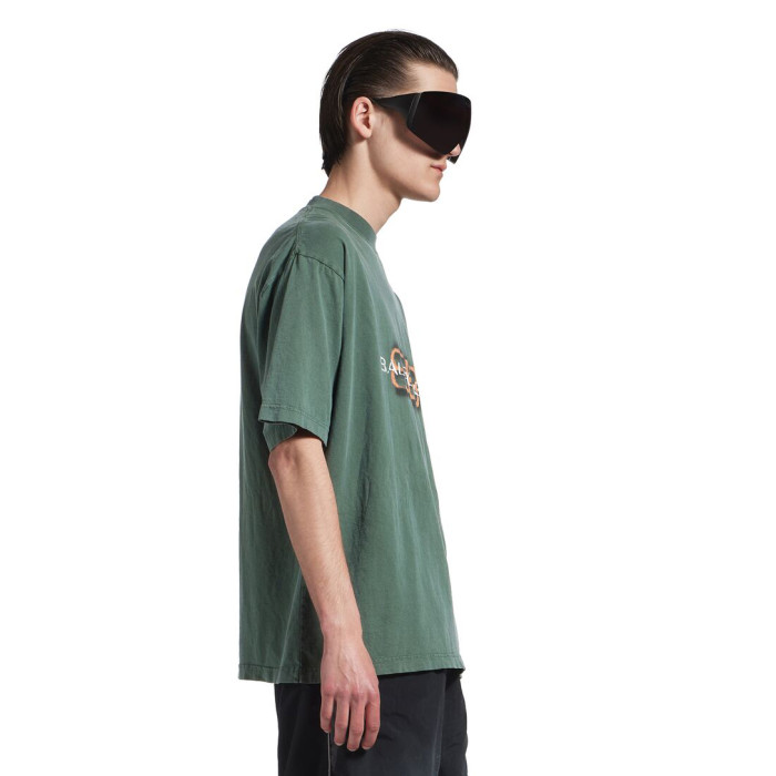 NIGO Balenciaga BB ICON STENCIL Men's Summer Fashion Casual Crew Neck Vintage Plain Knit Oversized Loose Fit T-Shirt #nigo78613