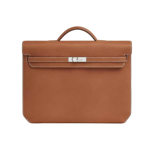 NIGO Hermes Men's and Women's Classic Solid Color Leather Business Bag with Silver Buckle  Handbag Laptop Case Bag Bags #nigo78611