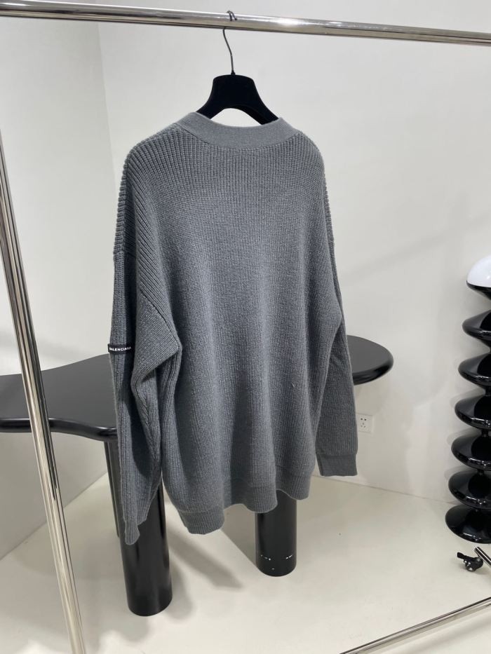 NIGO Balenciaga Men's And Women's Spring/fall Fashion Casual V-neck Single Button Wool Knit Cardigan #nigo78622