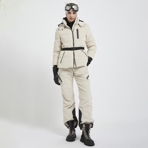 NIGO Brunello Cucinelli Women's Fall And Winter Waist Thin With Belt Ski Series Cotton Down Jacket Hooded Removable Goose Down Jacket Coat Ngvp #nigo2448