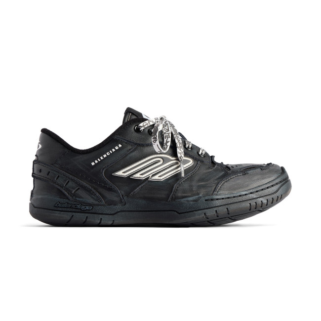 NIGO Balenciaga Hamptons Worn-Out Men's and Women's Solid Color Cowhide Leather and Polyester Low-Top Lace-Up Sneakers Shoes #nigo77981