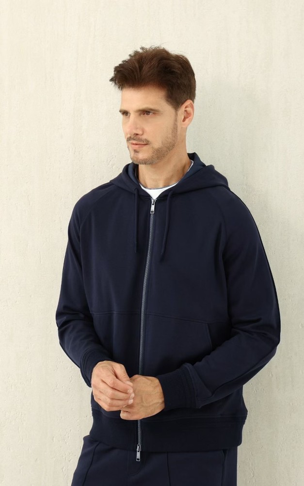 NIGO Ermenegildo Zegna Men's Spring/Fall Zipper Drawstring Hoodie Sweatshirt & Solid-Color Casual Pants Suit Set Ngvp #nigo2352