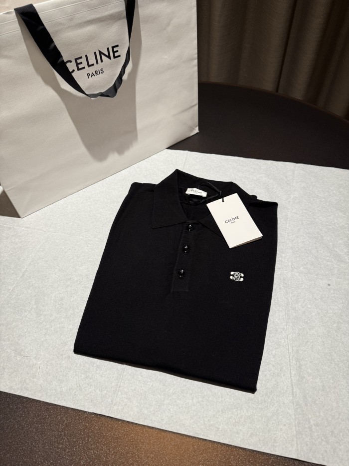 NIGO Celine  Men's and Women's Summer Fashion Casual Solid Color Collared Cotton Short-Sleeve Polo Shirt T-Shirt #nigo78633