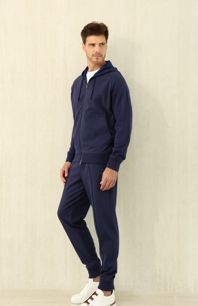 NIGO Ermenegildo Zegna Men's Spring/Fall Zipper Drawstring Hoodie Sweatshirt & Solid-Color Casual Pants Suit Set Ngvp #nigo2352