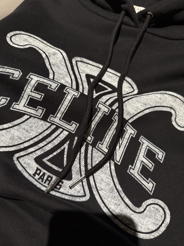 NIGO Celine Men’s And Women's Spring/Fall Fashion Casual Solid Color Letter Print Hooded Pullover Oversized Long Sleeve Sweatshirt #nigo78632