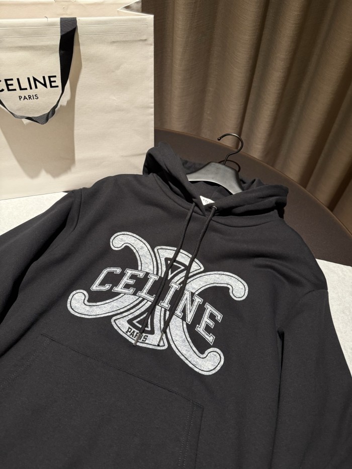 NIGO Celine Men’s And Women's Spring/Fall Fashion Casual Solid Color Letter Print Hooded Pullover Oversized Long Sleeve Sweatshirt #nigo78632