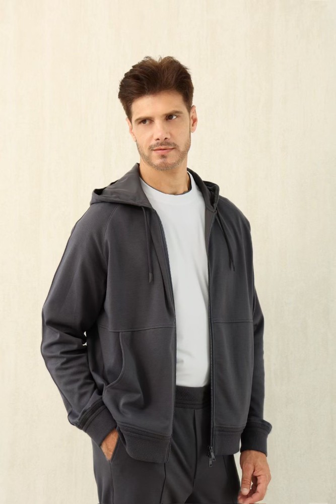 NIGO Ermenegildo Zegna Men's Spring/Fall Zipper Drawstring Hoodie Sweatshirt & Solid-Color Casual Pants Suit Set Ngvp #nigo2352