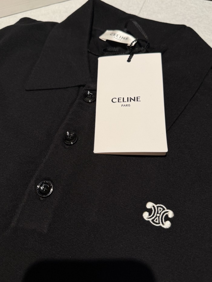 NIGO Celine  Men's and Women's Summer Fashion Casual Solid Color Collared Cotton Short-Sleeve Polo Shirt T-Shirt #nigo78633