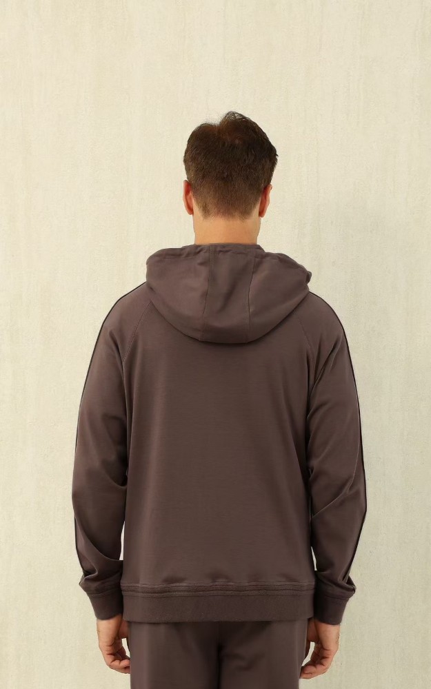 NIGO Ermenegildo Zegna Men's Spring/Fall Zipper Drawstring Hoodie Sweatshirt & Solid-Color Casual Pants Suit Set Ngvp #nigo2352
