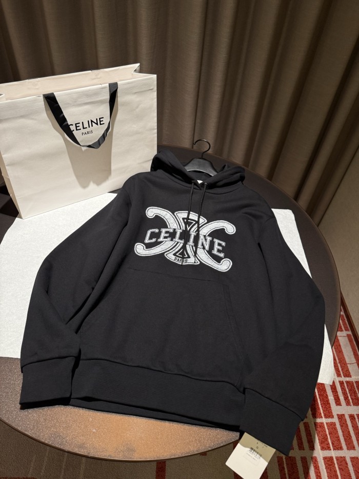NIGO Celine Men’s And Women's Spring/Fall Fashion Casual Solid Color Letter Print Hooded Pullover Oversized Long Sleeve Sweatshirt #nigo78632