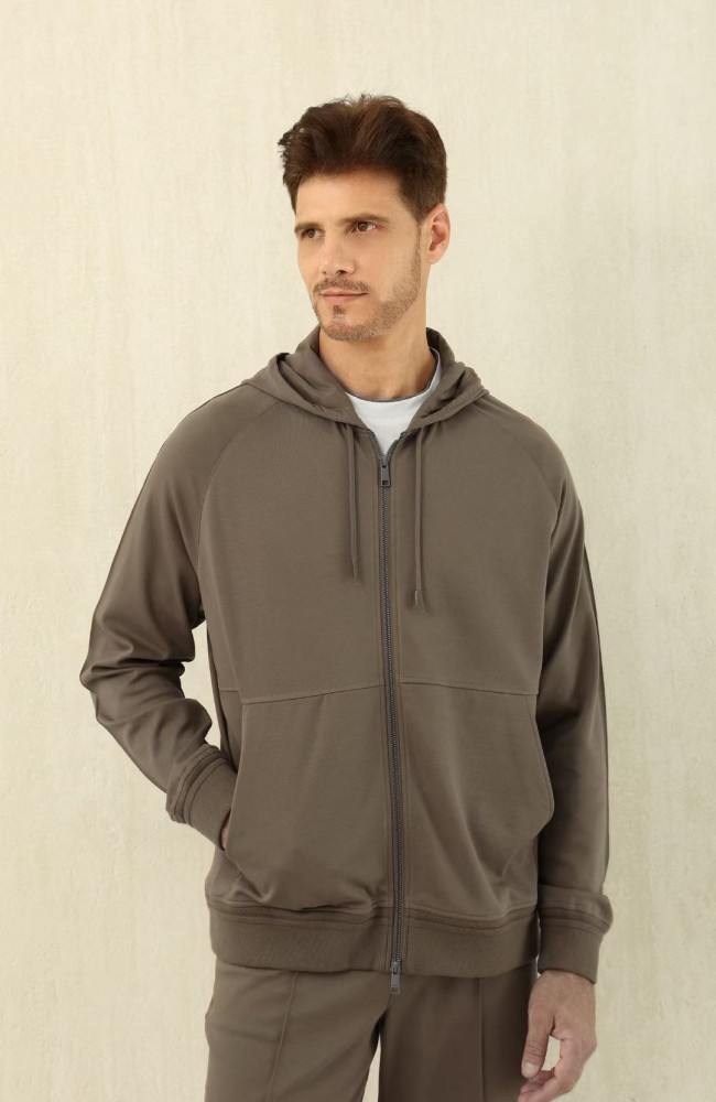 NIGO Ermenegildo Zegna Men's Spring/Fall Zipper Drawstring Hoodie Sweatshirt & Solid-Color Casual Pants Suit Set Ngvp #nigo2352
