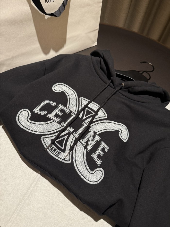 NIGO Celine Men’s And Women's Spring/Fall Fashion Casual Solid Color Letter Print Hooded Pullover Oversized Long Sleeve Sweatshirt #nigo78632