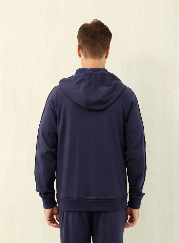 NIGO Ermenegildo Zegna Men's Spring/Fall Zipper Drawstring Hoodie Sweatshirt & Solid-Color Casual Pants Suit Set Ngvp #nigo2352