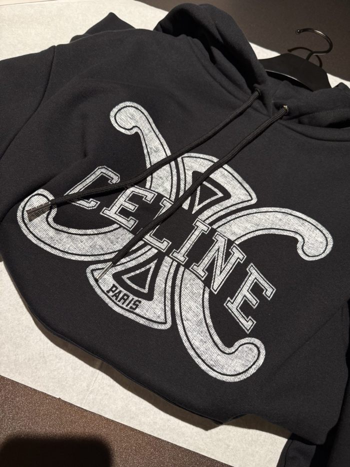 NIGO Celine Men’s And Women's Spring/Fall Fashion Casual Solid Color Letter Print Hooded Pullover Oversized Long Sleeve Sweatshirt #nigo78632