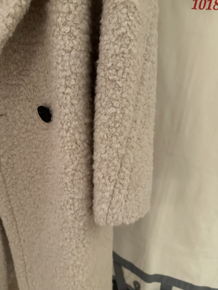 L NIGO MaxMara Women's Autumn And Winter Tie Lapel Casual Loose Solid Color Long Sleeve Coat