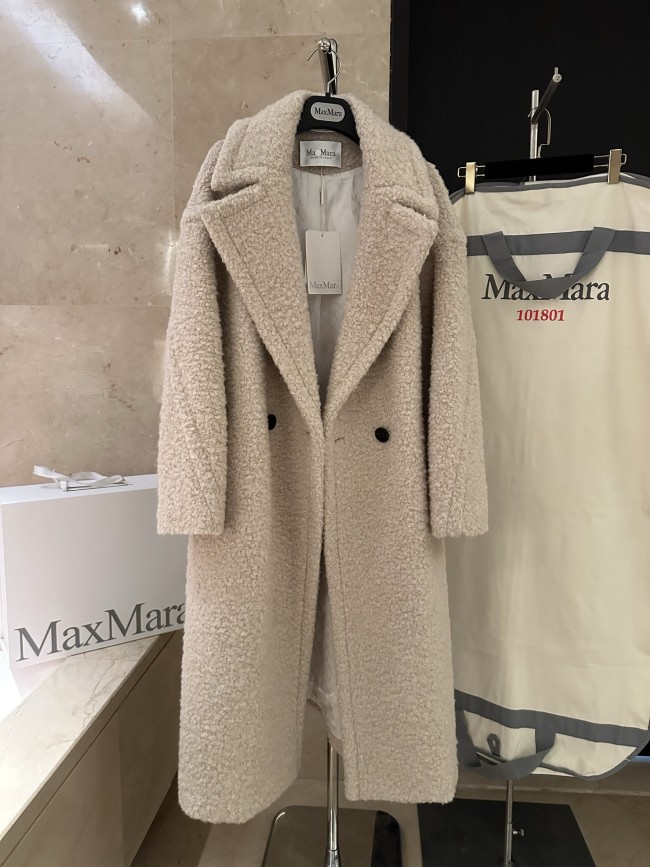 L NIGO MaxMara Women's Autumn And Winter Tie Lapel Casual Loose Solid Color Long Sleeve Coat