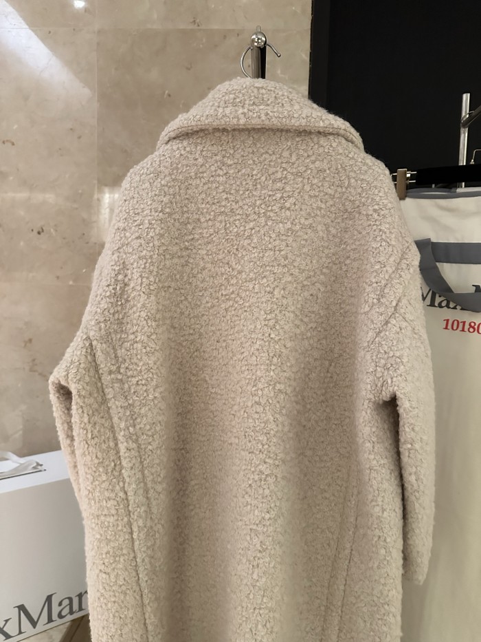 L NIGO MaxMara Women's Autumn And Winter Tie Lapel Casual Loose Solid Color Long Sleeve Coat