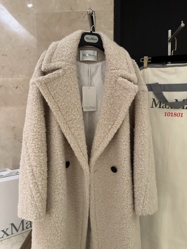 L NIGO MaxMara Women's Autumn And Winter Tie Lapel Casual Loose Solid Color Long Sleeve Coat