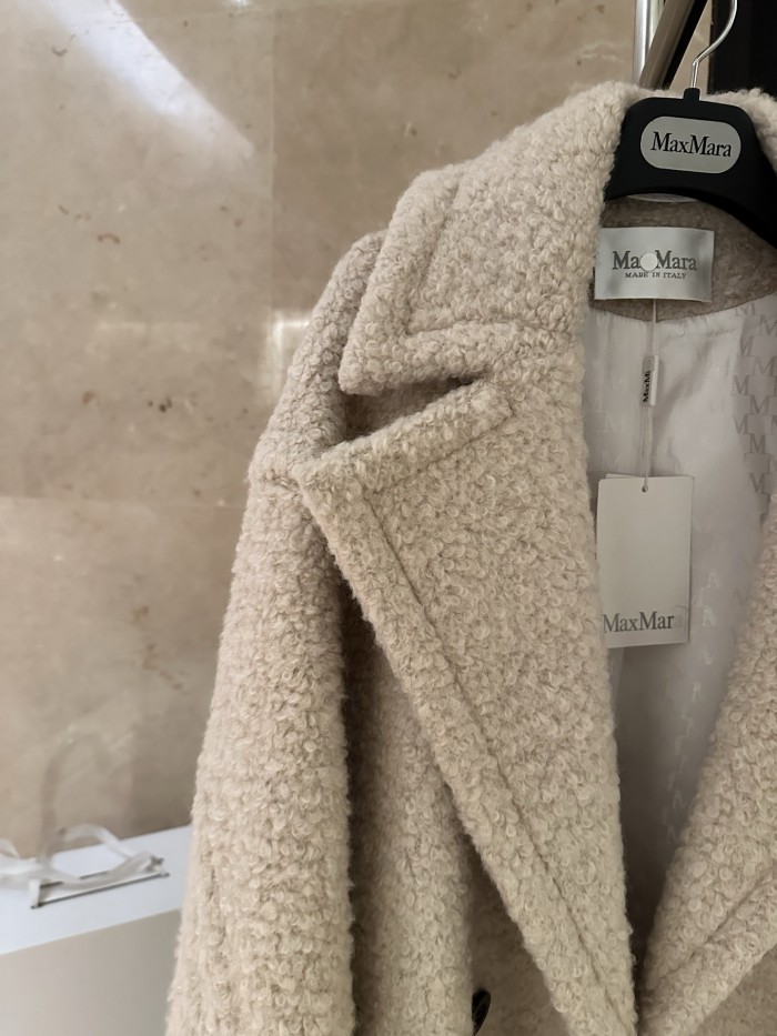 L NIGO MaxMara Women's Autumn And Winter Tie Lapel Casual Loose Solid Color Long Sleeve Coat