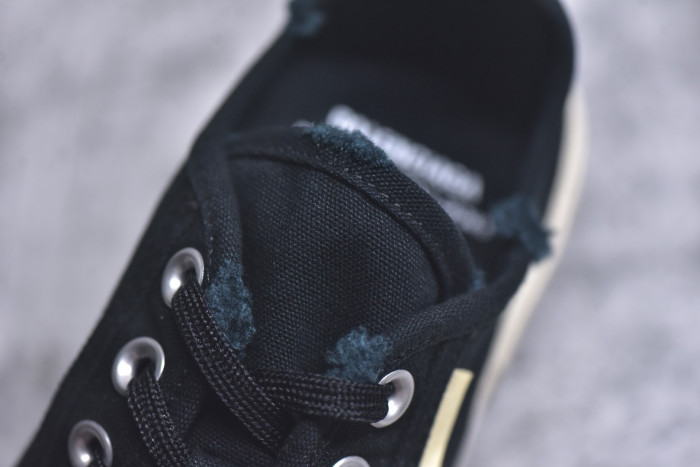 NIGO Balenciaga Men's Distressed Low-Top Lace-Up Fashion Canvas Sneakers Spring/Summer/Fall Solid-Color Casual Shoes #nigo81556