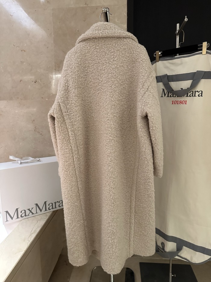 L NIGO MaxMara Women's Autumn And Winter Tie Lapel Casual Loose Solid Color Long Sleeve Coat