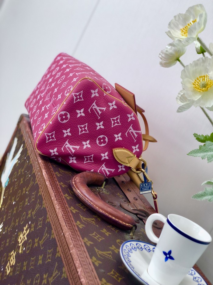 NIGO Louis Vuitton Women's Fashion Classic Dragon Fruit Red Logo Zipper Closure Leather Shoulder Bag Handbags In Small Medium And Large Sizes Crossbody Bag Bags #nigo78654