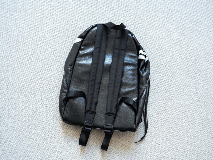 NIGO Balenciaga Men's Editor Backpack In Black/white Shoulder Bag Leather Zipper Fashion Trend Retro Bag Bags #nigo81636