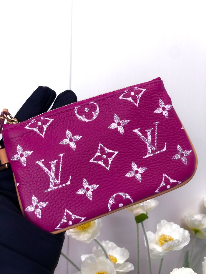 NIGO Louis Vuitton Women's Fashion Classic Dragon Fruit Red Logo Zipper Closure Leather Shoulder Bag Handbags In Small Medium And Large Sizes Crossbody Bag Bags #nigo78654