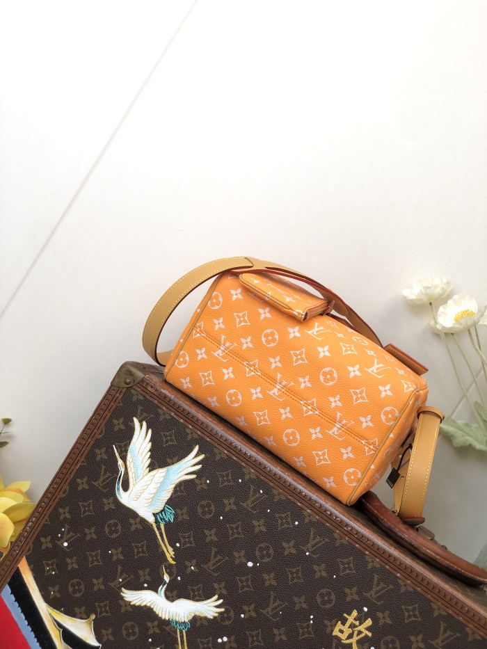 NIGO Louis Vuitton Women's Fashion Classic Cream Orange Logo Zipper Closure Leather Shoulder Bag Handbags In Small Medium And Large Sizes Crossbody Bag Bags #nigo78653