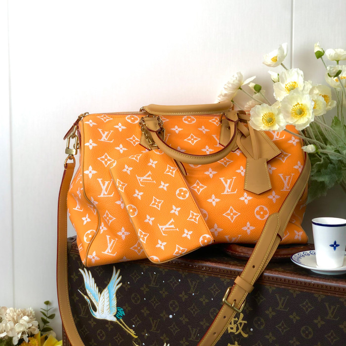 NIGO Louis Vuitton Women's Fashion Classic Cream Orange Logo Zipper Closure Leather Shoulder Bag Handbags In Small Medium And Large Sizes Crossbody Bag Bags #nigo78653