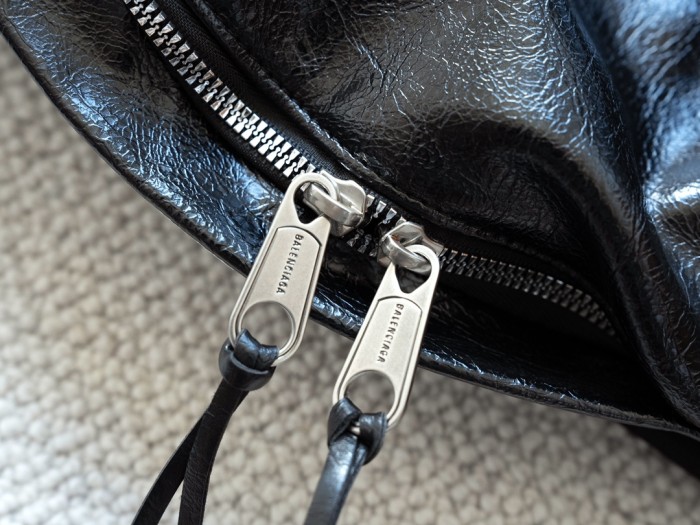 NIGO Balenciaga Men's Editor Backpack In Black/white Shoulder Bag Leather Zipper Fashion Trend Retro Bag Bags #nigo81636