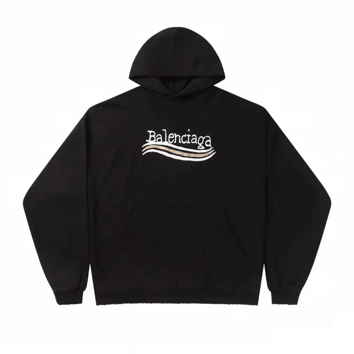 NIGO Balenciaga Men's Fall/winter Political Campaign Black Printed Sweatshirt Hooded Long Sleeve Pullover Sweatshirt ﻿#nigo81634