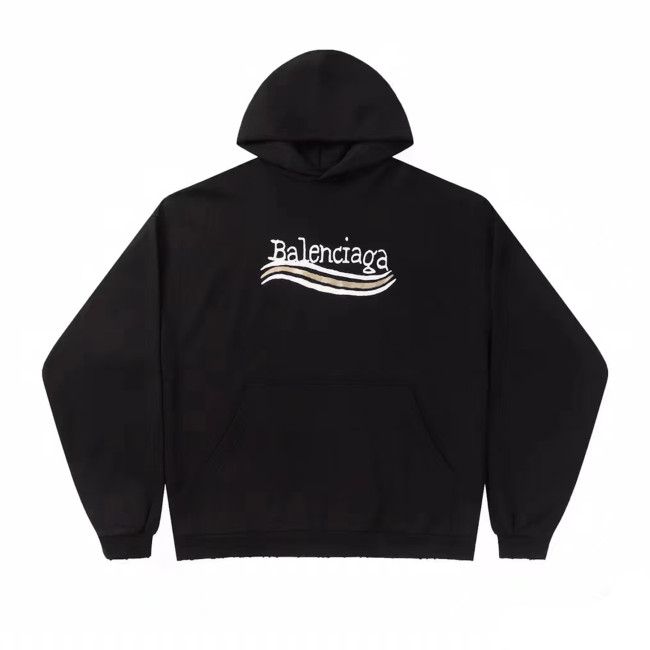 NIGO Balenciaga Men's Fall/winter Political Campaign Black Printed Sweatshirt Hooded Long Sleeve Pullover Sweatshirt #nigo81634