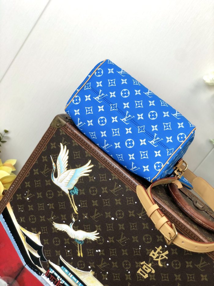 NIGO Louis Vuitton Women's Fashion Classic Sapphire Blue Logo Zipper Closure Leather Shoulder Bag Handbags In Small Medium And Large Sizes Crossbody Bag Bags #nigo78656