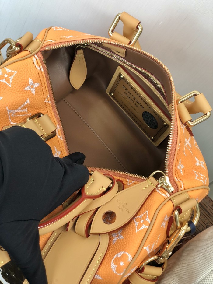 NIGO Louis Vuitton Women's Fashion Classic Cream Orange Logo Zipper Closure Leather Shoulder Bag Handbags In Small Medium And Large Sizes Crossbody Bag Bags #nigo78653