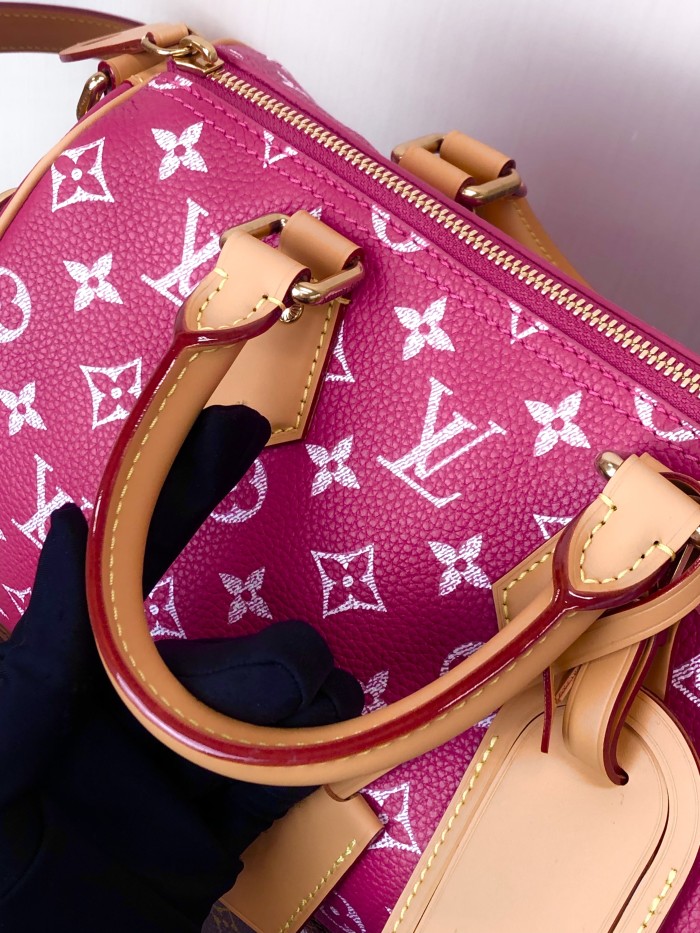 NIGO Louis Vuitton Women's Fashion Classic Dragon Fruit Red Logo Zipper Closure Leather Shoulder Bag Handbags In Small Medium And Large Sizes Crossbody Bag Bags #nigo78654