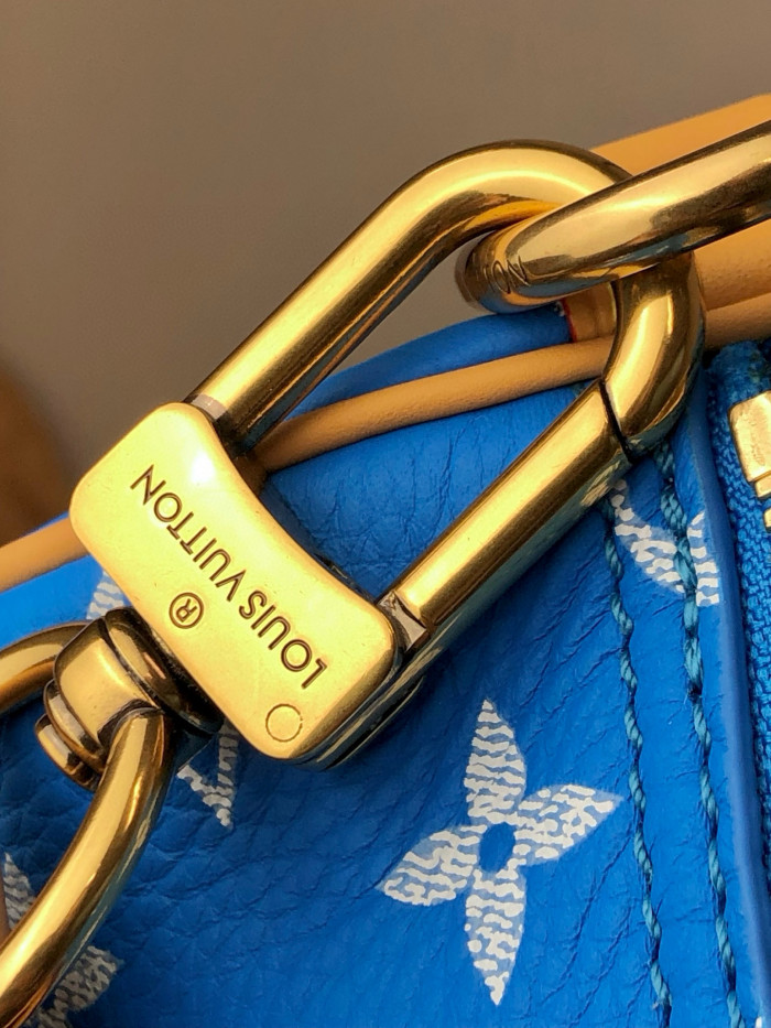 NIGO Louis Vuitton Women's Fashion Classic Sapphire Blue Logo Zipper Closure Leather Shoulder Bag Handbags In Small Medium And Large Sizes Crossbody Bag Bags #nigo78656