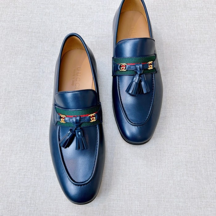 NIGO Gucci Men's & Women's Spring/Fall Fashion Casual Round Toe Slip On Leather GG Pattern Leisure Business Shoes #nigo78666