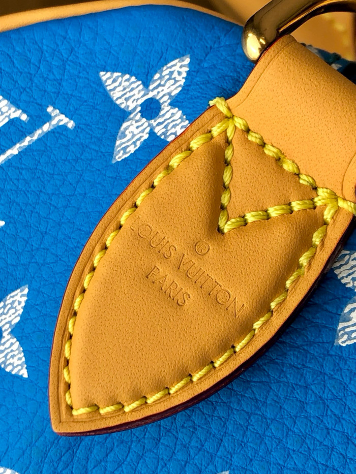 NIGO Louis Vuitton Women's Fashion Classic Sapphire Blue Logo Zipper Closure Leather Shoulder Bag Handbags In Small Medium And Large Sizes Crossbody Bag Bags #nigo78656