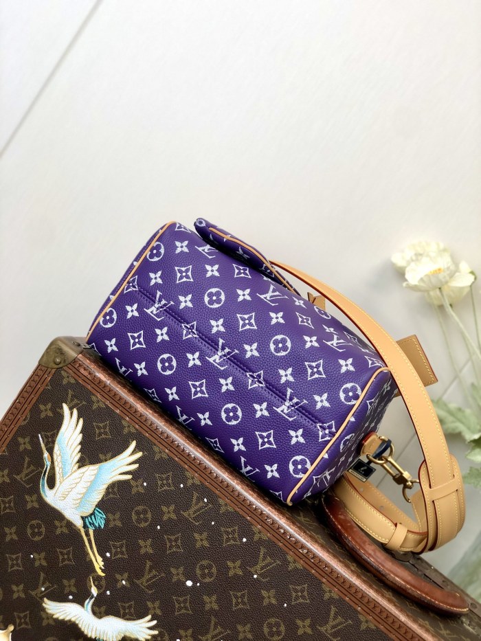 NIGO Louis Vuitton Women's Fashion Classic Grape Purple Logo Zipper Closure Leather Shoulder Bag Handbags In Small Medium And Large Sizes Crossbody Bag Bags #nigo78655
