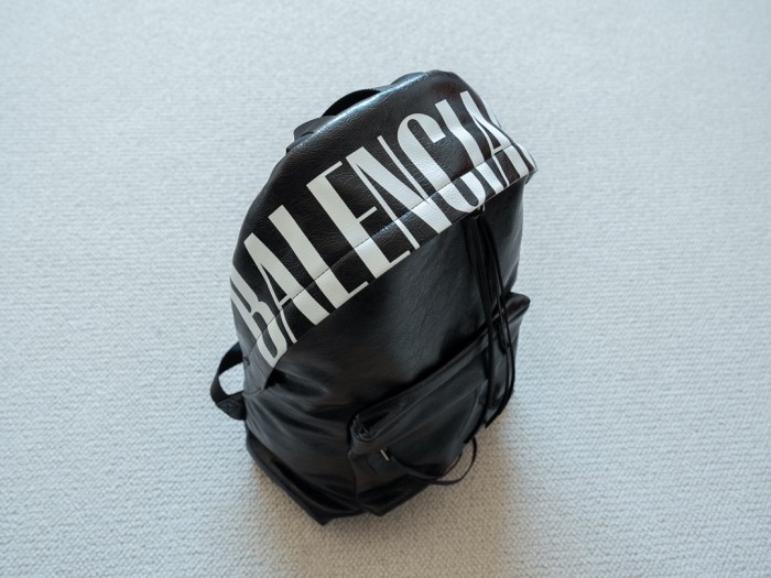 NIGO Balenciaga Men's Editor Backpack In Black/white Shoulder Bag Leather Zipper Fashion Trend Retro Bag Bags #nigo81636