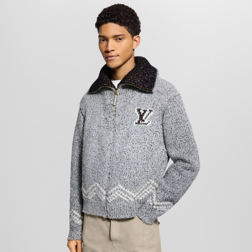 NIGO Louis Vuitton Men's & Women's Fall/Winter Fashion Casual Zipper Collar Knit Waist-cinched Sweater Jacket #nigo78668